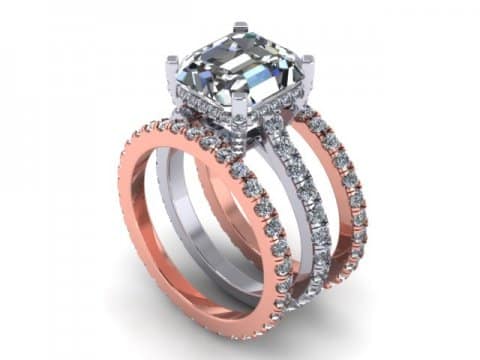 Asscher Diamond Ring Dallas 1