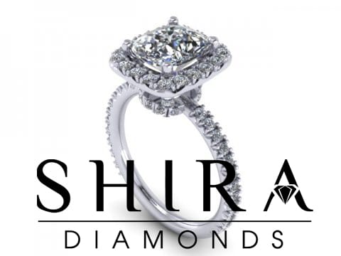 Cushion Halo Diamond Engagement Ring - Lifted Halo - Custom Cushion Halo Ring - Dallas Texas - Shira Diamonds 1 (1)