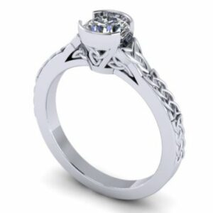 Custom Bezel Diamond Engagement Ring in Dallas Texas - Shira Diamonds 1