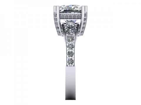 Custom Diamond Ring - Cushion Diamond Ring 2