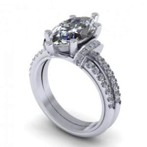 Custom Diamond Ring - Custom 1 Carat Marquise Diamond Ring Dallas 2