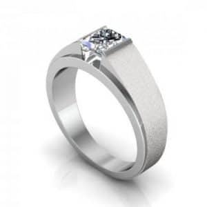 Custom Engagement Ring Bezel Ring Princess Cut 1