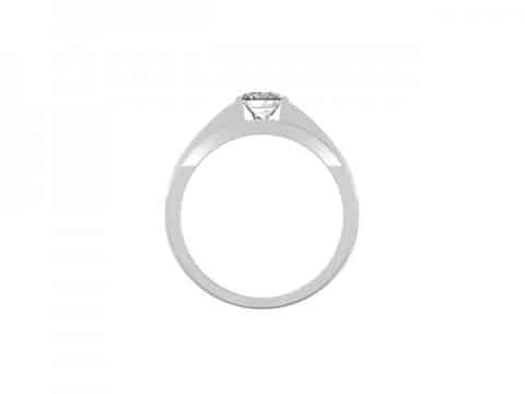 Custom Engagement Ring Bezel Ring Princess Cut 3