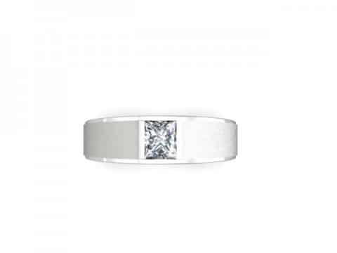 Custom Engagement Ring Bezel Ring Princess Cut 4