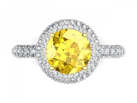 Custom Fancy Yellow Diamond Rings Dallas 4