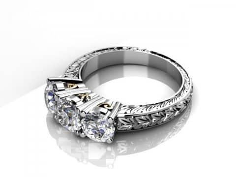 Custom Filigree diamond rings dallas 1