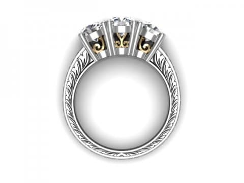 Custom Filigree diamond rings dallas 3