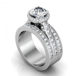 Custom Halo Diamond Ring - Custom Diamond Rings Atlanta Texas 1
