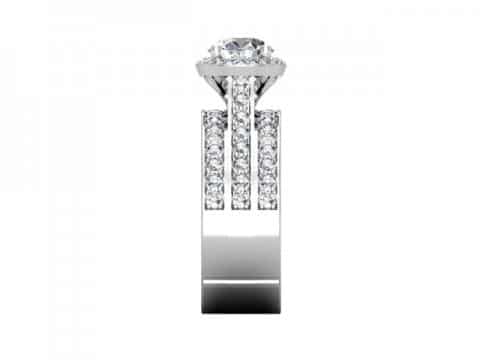 Custom Halo Diamond Ring - Custom Diamond Rings Atlanta Texas 2