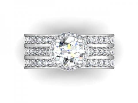 Custom Halo Diamond Ring - Custom Diamond Rings Atlanta Texas 4