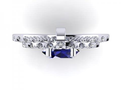 Custom Jewelry Dallas - Custom Diamond Pendant Sapphie Pendant 2