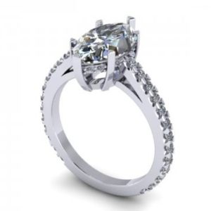 Custom Marquise Engagement Ring Dallas 1