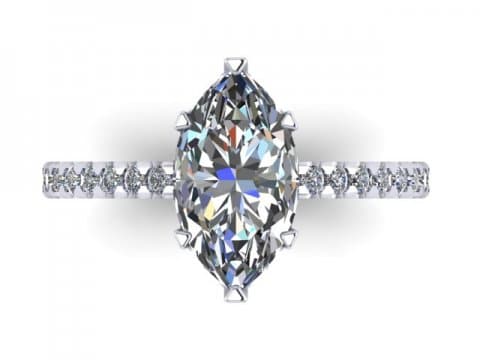 Custom Marquise Engagement Ring Dallas 3