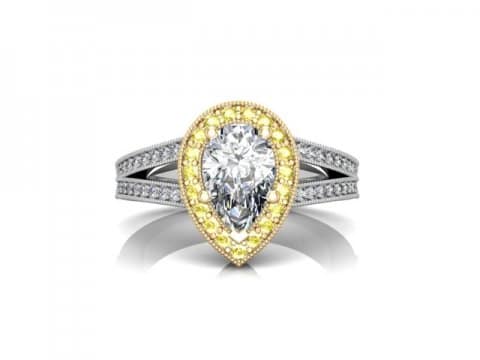 Custom Pear Diamond Ring Dallas 4 (1)