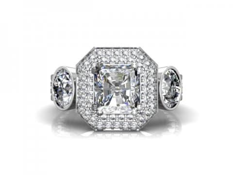 Custom Radiant Diamond Rings 1 - Beaumont Texas 4