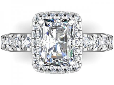 Custom Radiant Engagement Ring - Halo engagement Ring - Dallas Texas 5