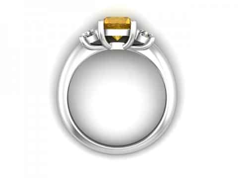 Custom Topaz Diamond Ring 3