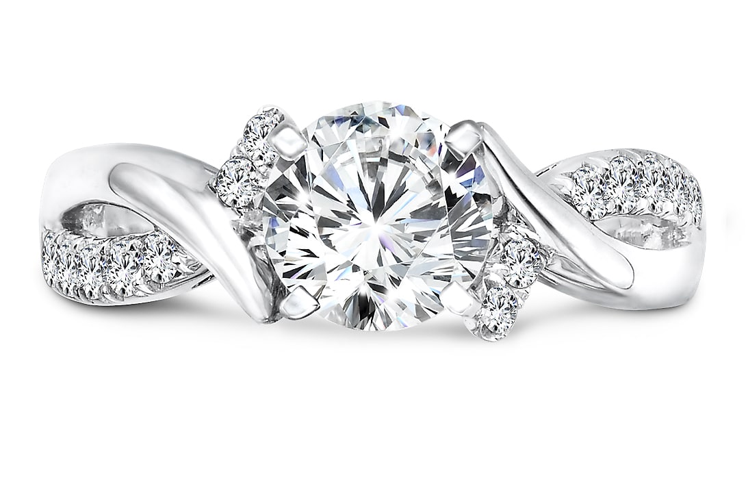 Custom Twist Diamond Ring
