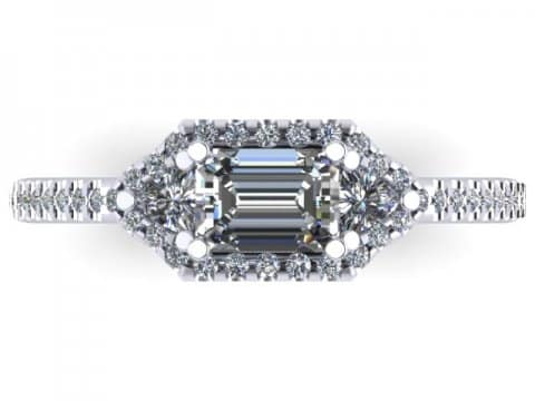Custom emerald diamond ring dallas 4