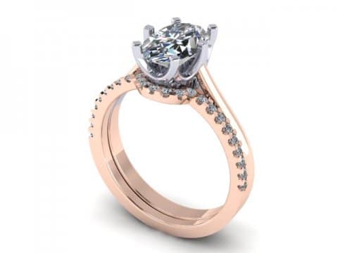 Custom oval engagement ring in Dallas - Rose Gold Oval Rings Dallas 1
