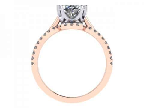 Custom oval engagement ring in Dallas - Rose Gold Oval Rings Dallas 2