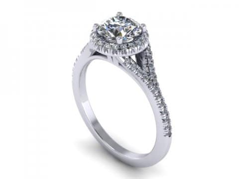Custom round diamond rings arlington 1