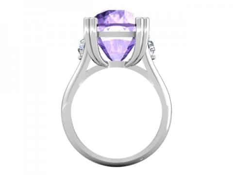 Custom tanzanite diamond ring 3