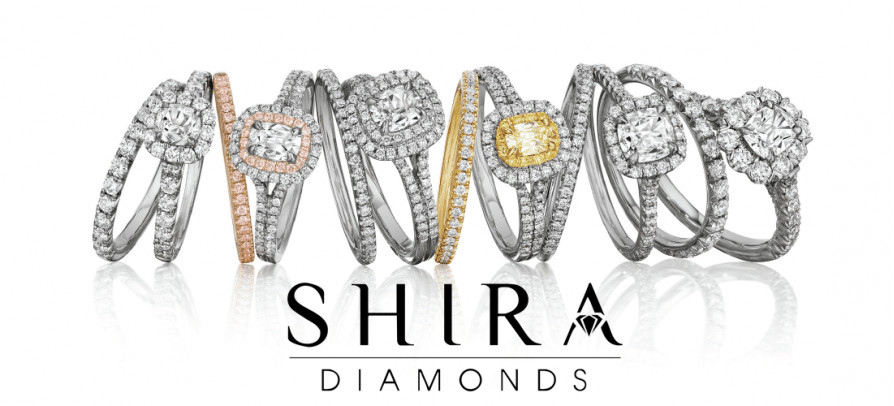 A group of rings with diamonds on them