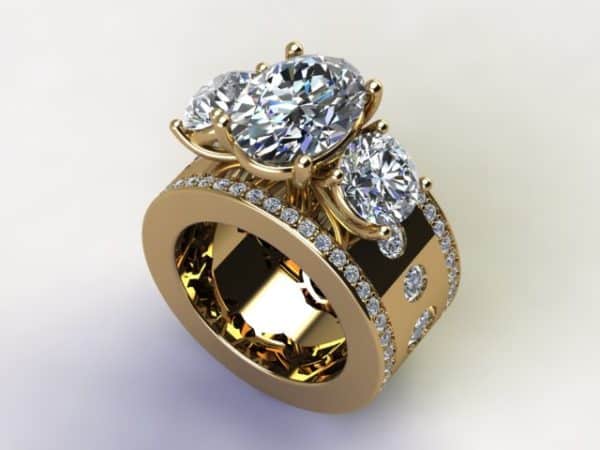 Oval Custom Diamond Rings Dallas
