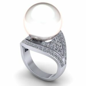 Pearl Custom Diamond Engagement Rings in Dallas Texas 1