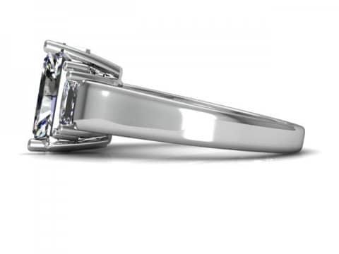 Three Stone Radiant Cut Engagement Ring 2