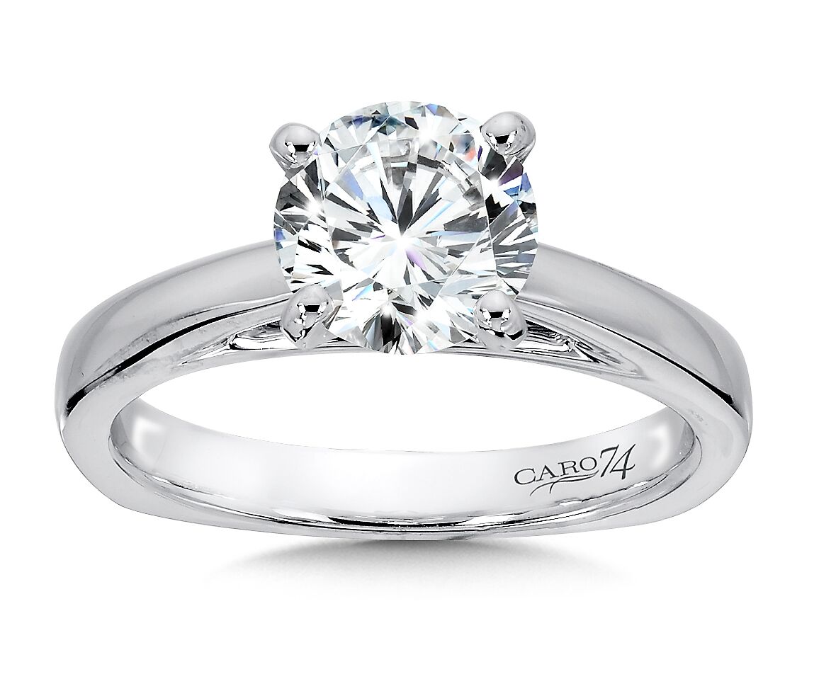 White Gold Solitaire Diamond Ring 1