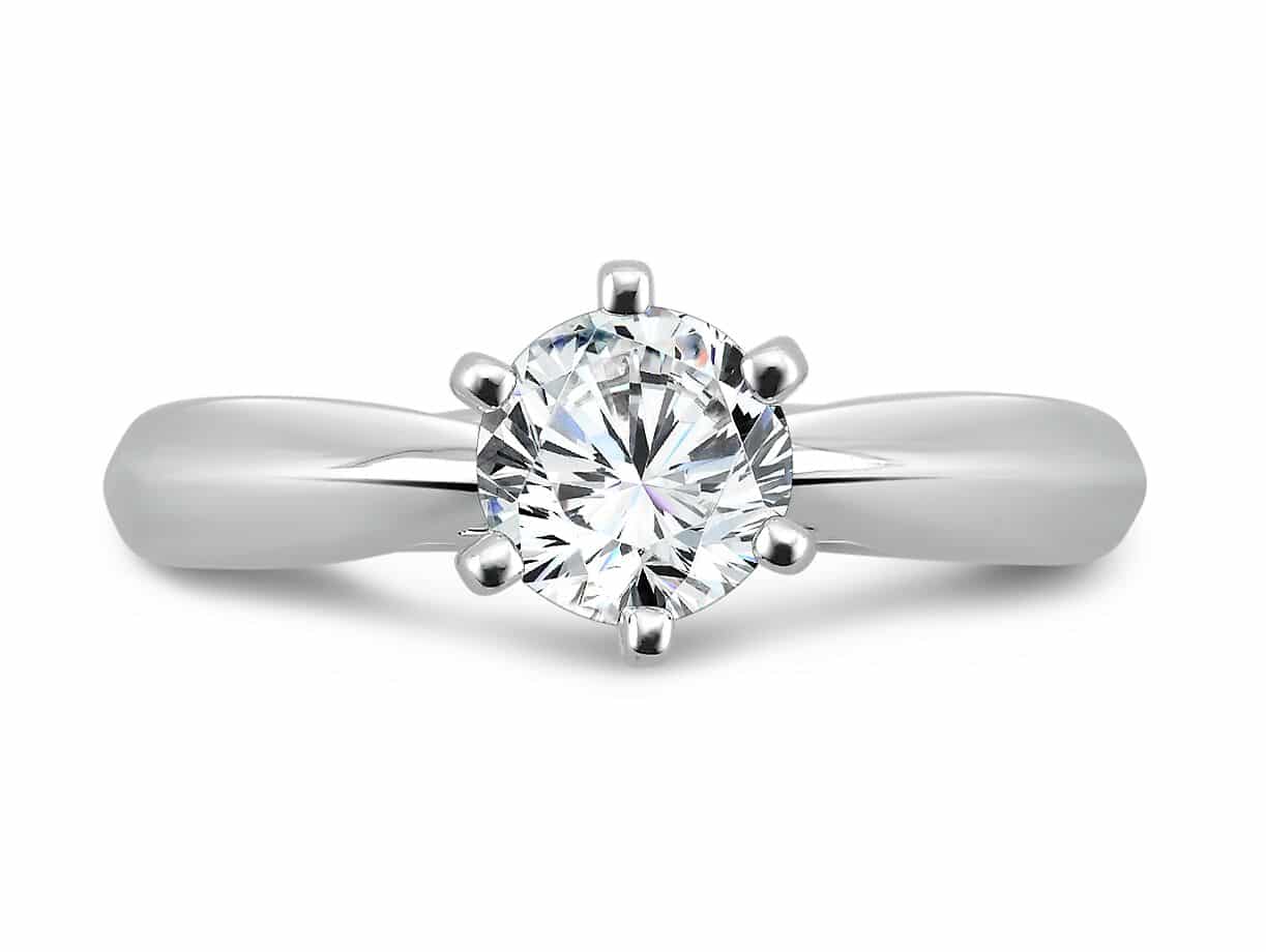White Gold Solitaire Diamond Ring 3