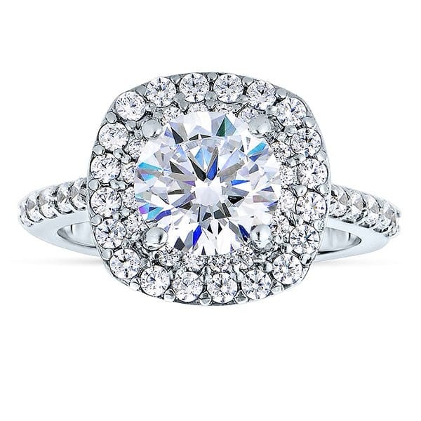 custom round halo engagement ring 1 1_2 carat diamonds - dallas texas 1
