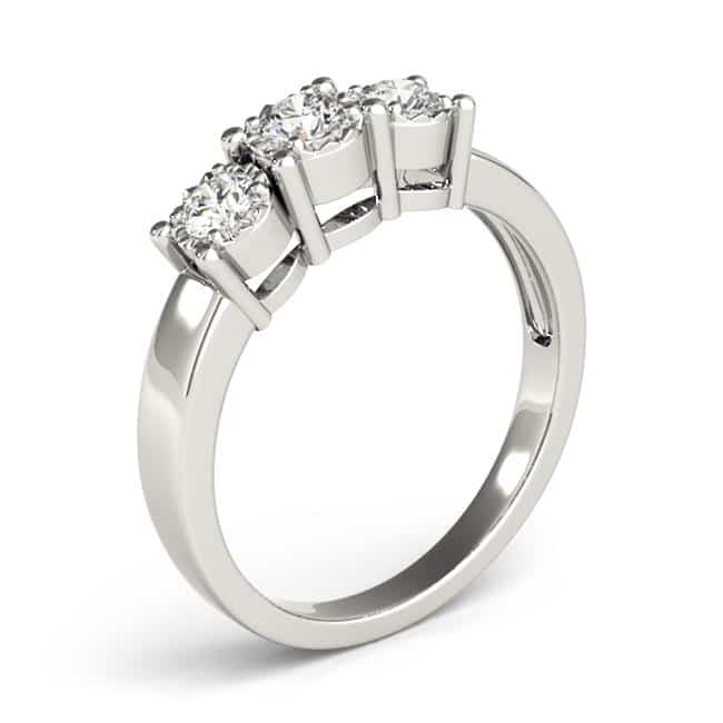custom three stone diamond ring 3 carat engagement ring dallas 3