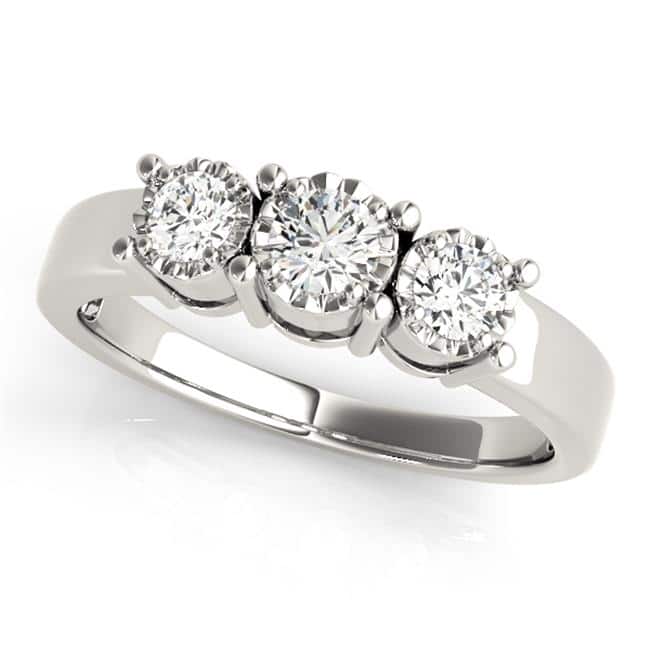 custom three stone diamond ring 3 carat engagement ring dallas 4