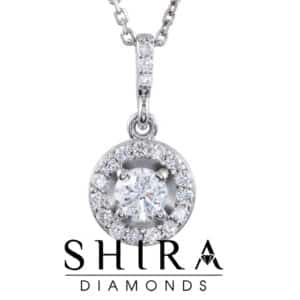 1 CTW 14k Round Diamond Necklace Pendant Dallas Texas 2
