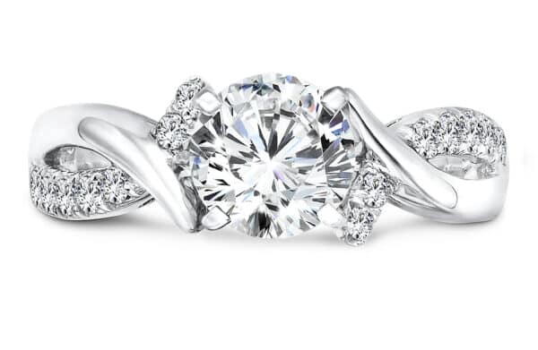 Dallas Wholesale Twisted Round Diamond Ring –Shira Diamonds