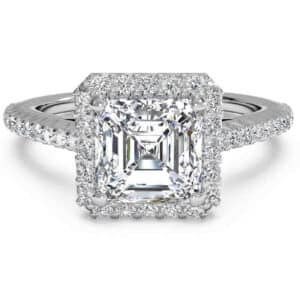 custom asscher diamond engagement rings in dallas texas