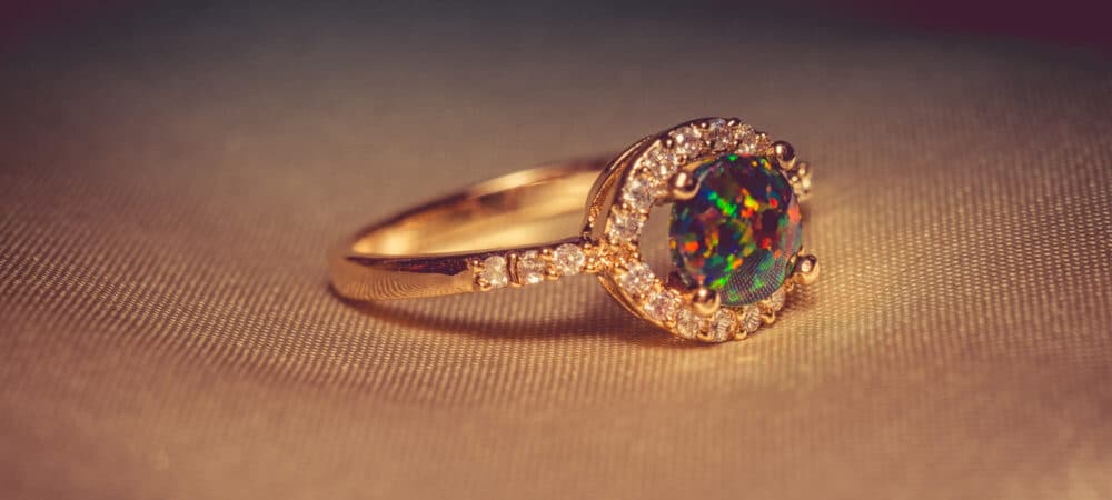 Gold Ring with Opal Stone