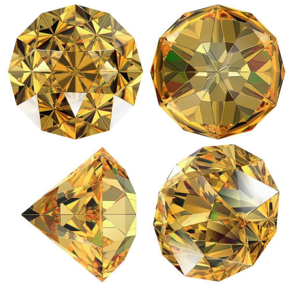 Yellow Diamond Gem isolated - Shira Diamonds