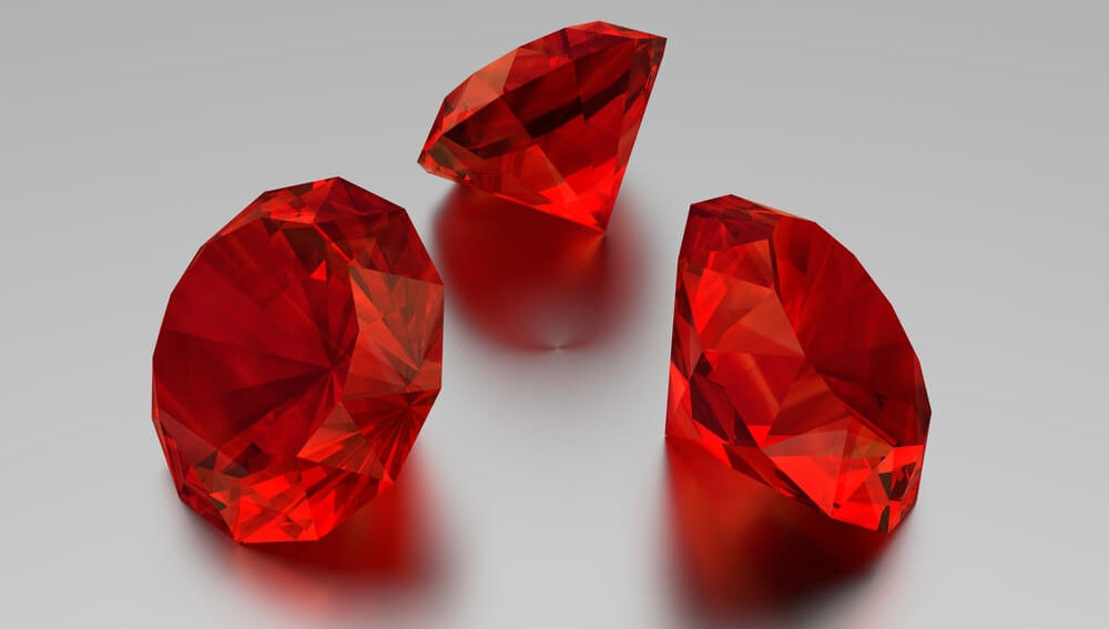 Red Diamonds on a White Background
