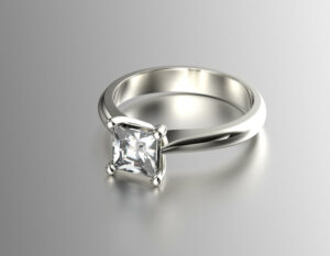 ring with a solitaire design.