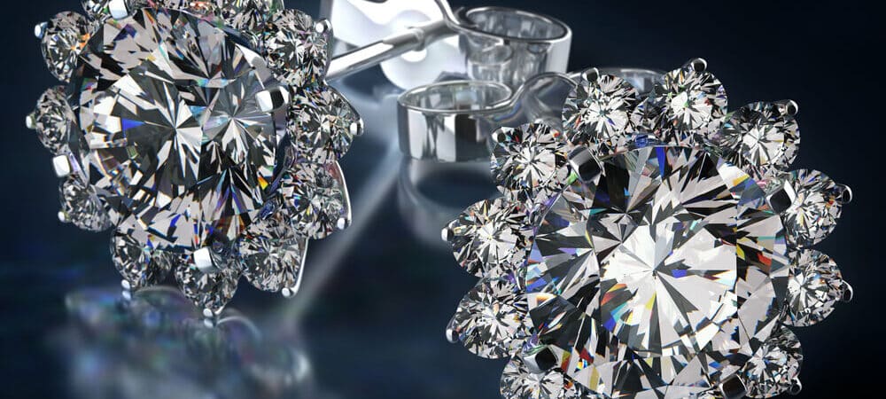 Elegant diamond earrings.
